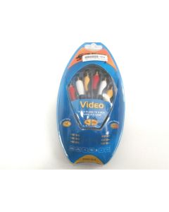 RCA-RCA 3-RCA-3RCA VIDEO CABLE AV LEAD CREST 3 RCA PLUGS TO 3 RCA PLUGS 3M