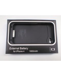 EXTERNAL PORTABLE BATTERY CHARGER CASE POWER PACK FOR IPHONE 4 1900MAH NEW