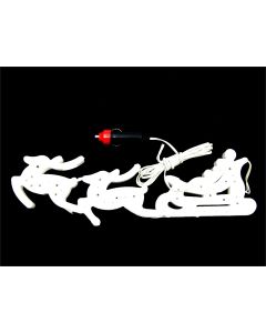 12V XMAS LIGHT SANTA SLEIGH REINDEERS CAR WINDOW CHRISTMAS LIGHTER DECORATION