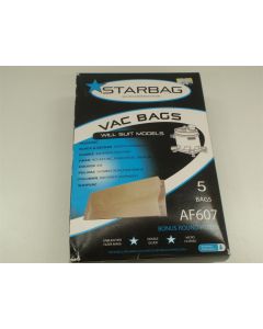 STARBAG AF607 VACUUM CLEANER BAG TO SUIT AQUAVAC BLACK & DECKER MODELS 5 BAGS