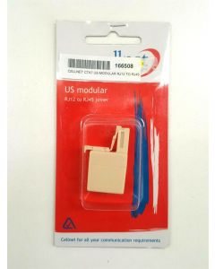 TELPEHONE ADAPTOR US MODULAR RJ12 TO RJ45 JOINER SOCKET CELLNET CTA7
