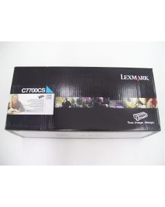 LEXMARK C7700CS GENUINE RETURN PROGRAM CYAN TONER CARTRIDGE FOR C770 C772 NEW