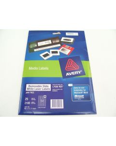 AVERY 959053 WHITE REMOVABLE PRINTABLE LASER 2100 LABELS 46x11.11MM L7656 REV