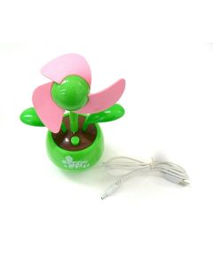 USB ELECTRIC FAN DESKTOP SMALL PORTABLE MINI BATTERY OPERATED FLOWER NOTEBOOK