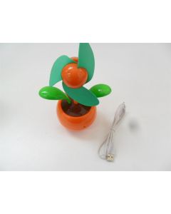 JF302 MINI ORANGE FLOWER USB/BATTERY OPERATED FAN