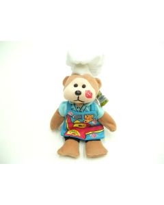 BEANIE KIDS BEAR COLLECTABLE BK822 BURNIE THE BBQ DAD BEAR 22.10.09 LIBRA BEAN B