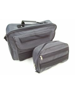 SHOULDER CARRY WORK CORPORATE BAG LAPTOP NOTEBOOK STRAP CASE BLACK GREY 