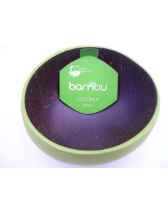 COCONUT SHELL BOWL BAMBU NATURAL SERVING SALAD CEREAL FOOD SAFE BAMBOO WOOD COCO