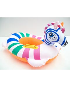  SWIMMING POOL SWIM ZEBRA TOY INFLATABLE FLOATING RAFT SEAT KIDS CHILDREN ORANGE