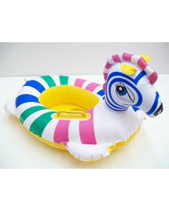 SWIMMING POOL SWIM ZEBRA TOY INFLATABLE FLOATING RAFT SEAT KIDS CHILDREN YELLOW