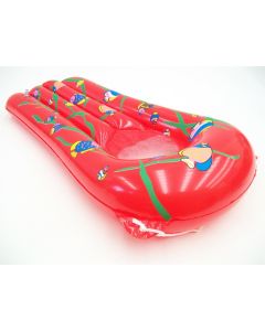 INFLATABLE POOL BED RAFT LOUNGER SWIMMING SWIM TOY FLOATING KIDS CHILDREN RED