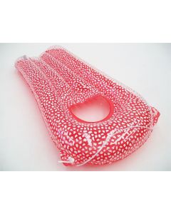 INFLATABLE POOL BED RAFT LOUNGER SWIMMING SWIM TOY FLOATING KIDS CHILDREN RED