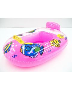 SWIMMING POOL SWIM TOY INFLATABLE FLOATING RAFT SEAT KIDS CHILDREN PINK FISH