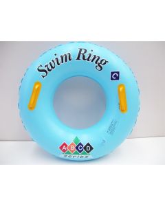 SWIMMING POOL SWIM RING TOY INFLATABLE FLOATING RAFT KIDS ADULTS DONUT BLUE