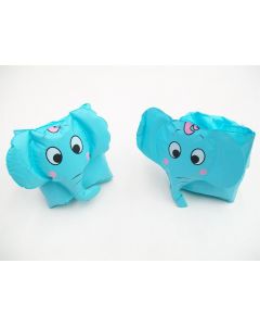 LEARN TO SWIM FLOATIES ARM BANDS SWIMMING POOL INFLATABLE ELEPHANT BLUE AID KIDS