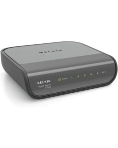Gigabit Ethernet Switch Network 5-Port Wired Belkin F5d5141 1000MBPS 1GBPS 
