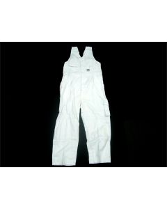 OVERALLS ACTION BACK PAINTERS PAINTING TRADIE TRADE WORKWEAR WHITE COTTON HEAVY