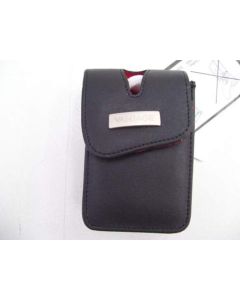 DIGITAL CAMERA COMPACT CASE LEATHER POUCH BAG PADDED TRAVEL BLACK COVER FLIP