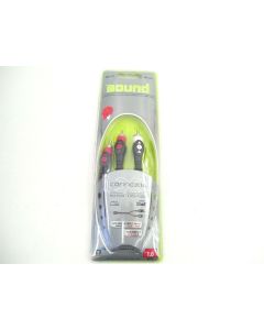 RCA-2RCA RCA PLUG TO 2 RCA MONO VCR AMPLIFIER CONNEXIA 1M STEREO AUDIO LEAD