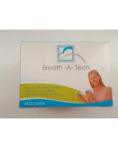 BREATH-A-TECH ADULT FACE MASK 13CM X 9CM X 8.5CM FOR USE WITH SPACER & PUFFERS