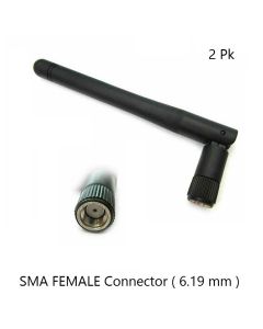 2DBI 2.4GHZ WIFI ANTENNA SMA FEMALE 2PK OMNI WIRELESS D-LINK LINKSYS NETGEAR