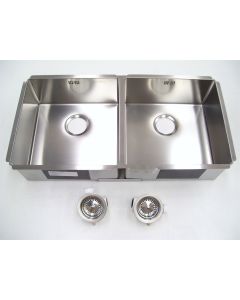 BLANCO KITCHEN SINK DOUBLE BOWL UNDERMOUNT CLARON400/400 STAINELESS STEEL 23L