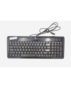 Logitech Y-BP62A Ultra Flat USB Keyboard Compact Dark Shine Black Wired Corded