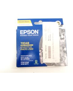 EPSON T0348 MATTE BLACK INK CARTRIDGE INKJET STYLUS PHOTO 2100 GENUINE