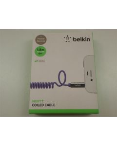 BELKIN AV10129QE04-PUP MIXIT 1.2M COILED AUX AUDIO EXTENSION CABLE PURPLE
