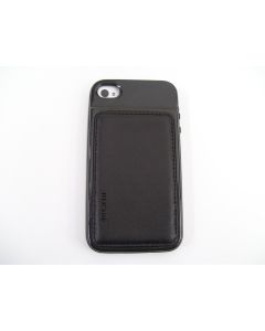 BELKIN LEATHER CASE COVER IPHONE 4 BLACK HARD SHELL PADDED LUXURY PREMIUM GRIP