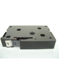 BROTHER TC-101 LABELLING TAPE NON LAMINATED BLACK TEXT 12MM 7.7M PT-6 PT-8 PT-8E