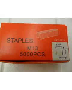 STAPLES 18 GAUGE STAPLES PNEUMATIC INDUSTRIAL STAPLE GUNS 10 X 13MM BOX OF 5000