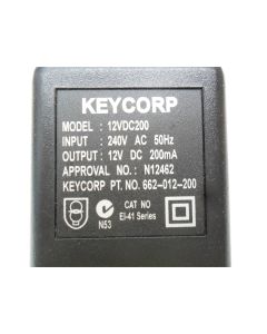 KEYCORP 12VDC200 12V DC 200MA 0.2A POWER ADAPTER