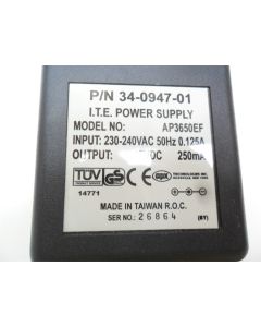 I.T.E. AP3650EF 48V DC 250MA 0.25A POWER ADAPTER