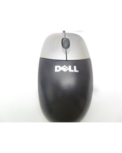 DELL OPTICAL USB MOUSE MICE WIRED BLACK SILVER SCROLL WHEEL 2 BUTTON