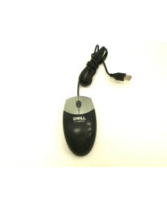 USB MOUSE DELL OPTICAL SCROLL WHEEL TWO BUTTON GENUINE ORIGINAL BLACK CORDED