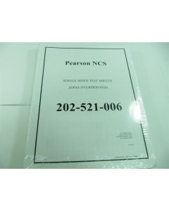 NCS PEARSON SINGLE SIDED MCQ TEST SHEETS 202-521-006 GPAS OVERPRINTED OPSCAN 8