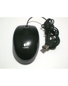LOGITECH OPTICAL USB MOUSE CORDED WIRED SCROLL WHEEL PC MAC M-U0026810-002181