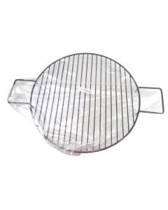 Round BBQ Grill withHandles Mesh Wire Stainless Steel Grate Picnic Barbecue 38CM