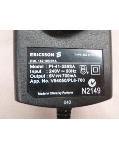 ERICSSON PL-41-356SA Mobile Phone Charger 6V 0.7A Battery Power Adaptor GENUINE