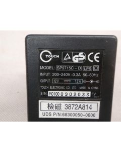TOUCH SP9715C-D 12V 1.A ADAPTOR Power Pack Adapter Supply EU PLUG Genuine