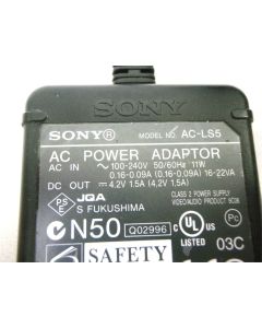 SONY AC-LS5 4.2V 1.5A GENUINE POWER ADAPTER SUPPLY CHARGER