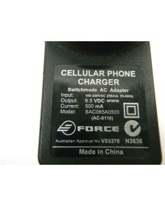 FORCE SAC065A0500 6.5V DC 500MA SWITCHMODE AU GENUINE AC POWER ADAPTER SUPPLY