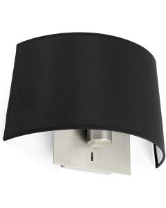 BLACK WALL LAMP DESIGNER E27 LIGHT FARO VOLTA 20022 MODERN TIME BEDROOM