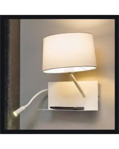 WALL LAMP READING LED LIGHT READER BEDROOM USB E27 DESIGNER METAL FARO 28415