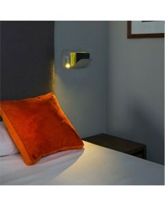 LED WALL LAMP READING RECESSED USB PORT BEDROOM DESIGNER SILVER GREY FARO 62125