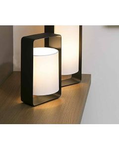 TABLE LAMP STEEL STUDY DESIGNER E27 LIGHT FARO LULA 28382 BLACK MODERN HOTEL