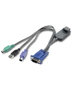APC AP5635 PLX1-3510 PS/2 VM SERVER MODULE CABLE 36CM 14" USB PS2 KEYBOARD MOUSE