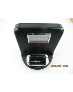 PHILIPS ALARM CLOCK RADIO IPOD DOCK BEDSIDE AUX BLACK AJ301DB AJ301DB/79 AJ301