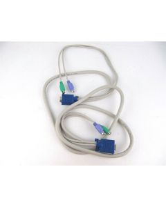 KVM SWITCH CABLE LEAD PS2 KEYBOARD MOUSE VGA 1.8M PS/2